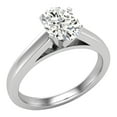 thumbnail image 1 of Diamond Engagement Ring For Women Oval Solitaire GIA Certified 4-Prong 0.75 Carat 14K White Gold (J,I1), 1 of 7