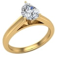 thumbnail image 1 of Diamond Engagement Ring For Women Pear Solitaire GIA Certified 3-Prong 0.75 Carat 18K Gold (F,SI), 1 of 7