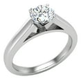 thumbnail image 1 of Diamond Engagement Ring For Women Round GIA Certified Solitaire 4-Prong 0.50 Carat 14K White Gold (H,SI), 1 of 7