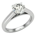 thumbnail image 1 of Diamond Engagement Ring For Women Round GIA Certified Solitaire 4-Prong 0.75 Carat 14K White Gold (J,I1), 1 of 7