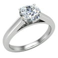 thumbnail image 1 of Diamond Engagement Ring For Women Round GIA Certified Solitaire 4-Prong 0.75 Carat 18K White Gold (G,VS2), 1 of 7