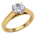 thumbnail image 1 of Diamond Engagement Ring For Women Round Solitaire GIA Certified 4-Prong 0.75 Carat 18K Gold (G,SI), 1 of 7