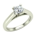 thumbnail image 1 of Diamond Engagement Ring for Women Round Solitaire 4-Prong 14K White Gold 0.38 Carat, 1 of 5