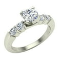 thumbnail image 1 of Diamond Engagement Ring for Women Shoulder Accent 1.00 CT 14K White Gold (G,VS2), 1 of 5