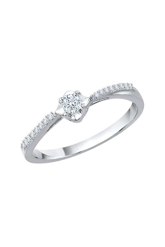 Diamond Engagement Ring in 10K Gold (1/6 cttw) (I-Color, SI3-I1 Clarity)