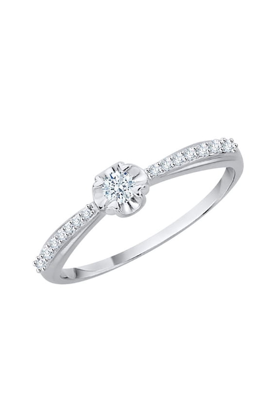 Diamond Engagement Ring in 14K Gold (1/6 cttw) (I-Color, SI3-I1 Clarity)