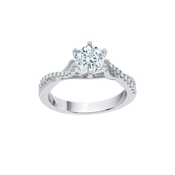 Diamond Engagement Ring in 14K White Gold (1 1/8 cttw, G-H, I2-I3)