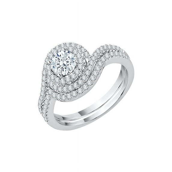 Diamond Engagement Ring in Sterling Silver (1/3 cttw) (I-Color, SI3-I1-Clarity) (Size-9.5)