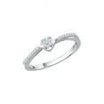 thumbnail image 1 of Diamond Engagement Ring in Sterling Silver (1/6 cttw) (I-Color, SI3-I1 Clarity), 1 of 3