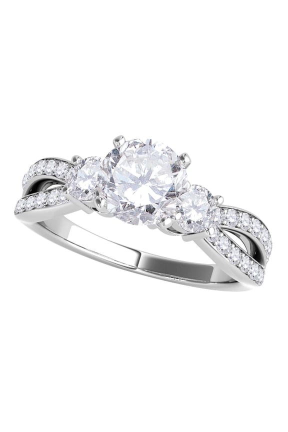 Diamond Engagement Rings For Women 1.0 Carat Natural Diamond (I-J,I2-I3) Split Shank Wedding Anniversary Ring For Women In 14K White Rose Yellow Gold