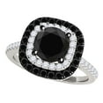 thumbnail image 1 of Diamond Engagement Rings For Women 1.50 Carat Natural Black & White Diamond Halo Enagagement Antique Wedding Anniversary Ring For Women In 10K White Rose Yellow Gold, 1 of 6