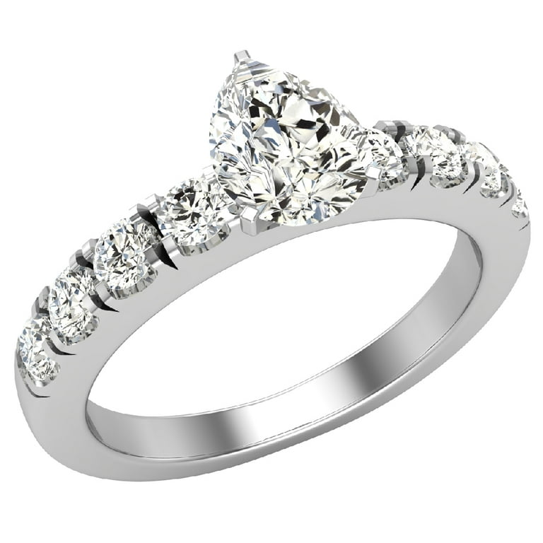 2.00 ct Pear Shaped J/VS1 Diamond Solitaire Engagement Ring 14K Yellow Gold