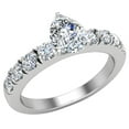 thumbnail image 1 of Diamond Engagement Rings For Women GIA Certified Pear Cut Solitaire Diamond Ring 18K White Gold 1.20 Carat (F,VS), 1 of 6