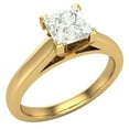 thumbnail image 1 of Diamond Engagement Rings For Women GIA Certified Princess Solitaire Diamond Ring 14K Gold 0.50 Carat (K,I2), 1 of 7