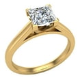 thumbnail image 1 of Diamond Engagement Rings For Women GIA Certified Princess Solitaire Diamond Ring 14K Gold 0.75 Carat (I,SI), 1 of 7