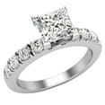thumbnail image 1 of Diamond Engagement Rings For Women GIA Certified Princess Solitaire Diamond Ring 14K White Gold 1.20 Carat (J,SI), 1 of 7