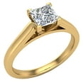 thumbnail image 1 of Diamond Engagement Rings For Women GIA Certified Princess Solitaire Diamond Ring 18K Gold 0.50 Carat (E,VVS), 1 of 7