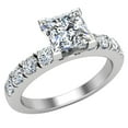 thumbnail image 1 of Diamond Engagement Rings For Women GIA Certified Princess Solitaire Diamond Ring 18K White Gold 1.20 Carat (F,VS), 1 of 7