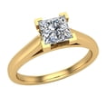 thumbnail image 1 of Diamond Engagement Rings for Women Princess Cut Solitaire Diamond Ring 14K Gold 0.42 Carat, 1 of 5
