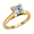 thumbnail image 1 of Diamond Engagement Rings for Women Princess Cut Solitaire Diamond Ring 14K Gold 0.60 Carat (G,VS1), 1 of 5