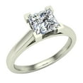 thumbnail image 1 of Diamond Engagement Rings for Women Princess Cut Solitaire Diamond Ring 14K White Gold 0.66 Carat, 1 of 5