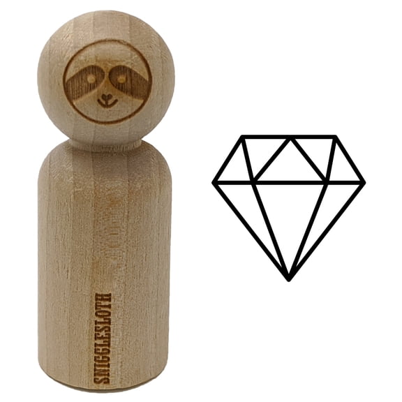 Diamond Engagement Rubber Stamp for Scrapbooking Crafting Stamping - Small 3/4 Inch