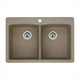 thumbnail image 1 of Diamond Equal Double Bowl Silgranit II Drop-In Sink - Truffle, 1 of 1