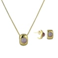 thumbnail image 1 of Diamond Essence Amethyst Earring & Pendant in Vermeil- VSET417A, 1 of 1