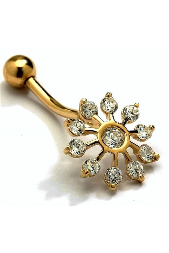 Belly Button with Round Brilliant stones, 0.66 Ct. T.W. - GBJJ6023