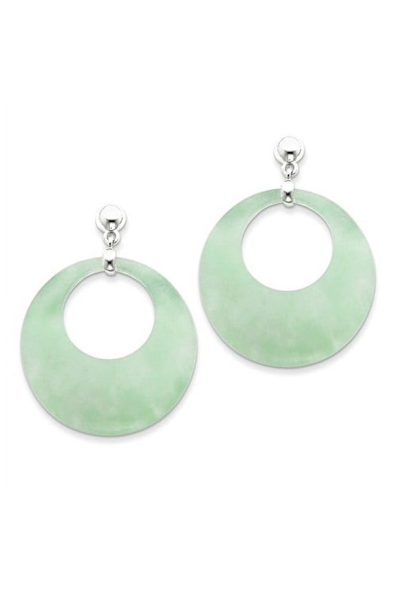 Dangle Earrings with Jade Stones - SQE5125