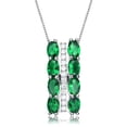 thumbnail image 1 of Diamond Essence Designer Pendant with Oval Emerald and round stones, 1 of 1