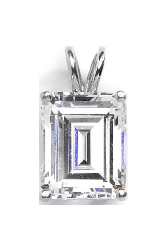 Pendant with Emerald cut Stone - WPD1253- 3 Carat