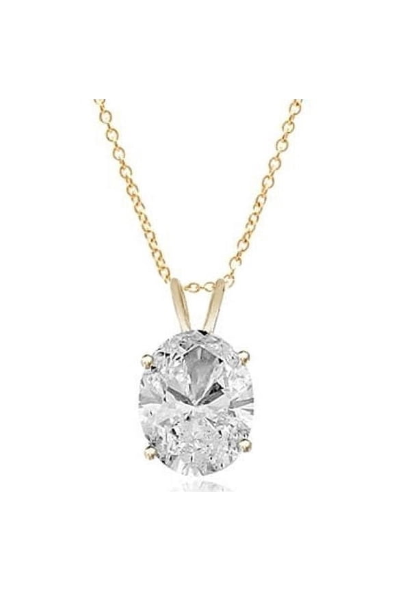 Pendant with Oval cut Stone - GPD1764 - 3 Carat