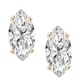 thumbnail image 1 of Diamond Essence Stud Earrings with Marquise cut Stones - VED562 - 4 Carat, 1 of 1