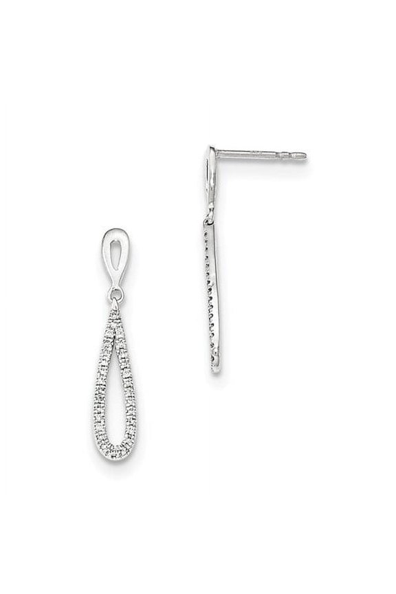 Tear-drop Earring, 0.22 Ct. Real Diamond Accents-WEQXE2988AA