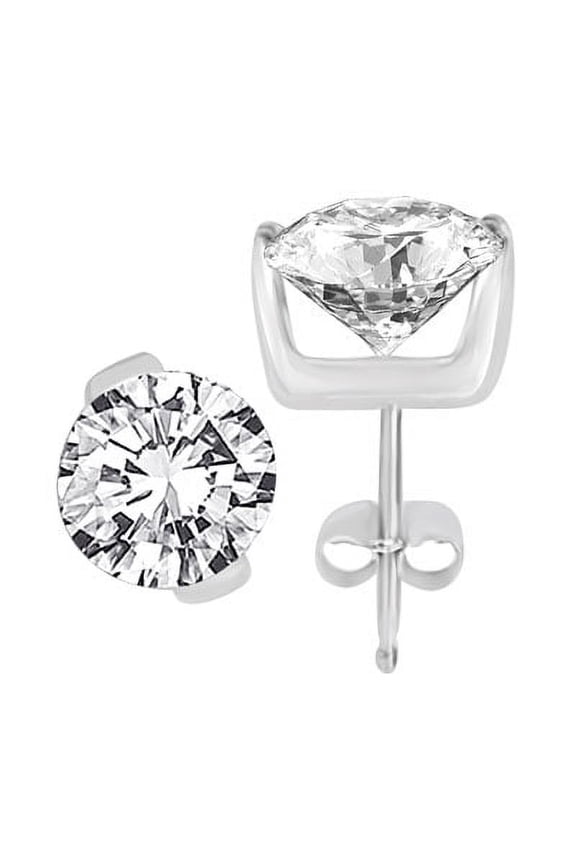Tension Set Stud Earrings with Round Brilliant Stones, 2 Cts.T.W. - SED527 - 2 Carat