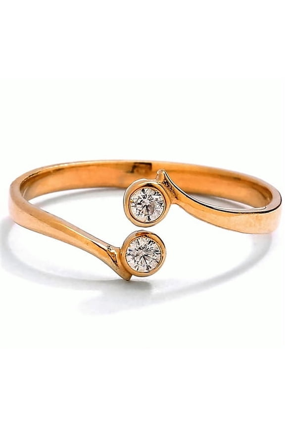 Toe Ring with Bezel Set Round Brilliant Melee, 0.05 Ct.T.W.- GTRJ5584