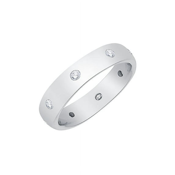 Diamond Eternity Band in 14K White Gold (1/3 cttw) (I-Color, SI3-I1 Clarity) (Size-9)