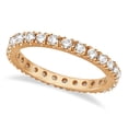 thumbnail image 1 of Diamond Eternity Stackable Ring Wedding Band 14K Rose Gold (0.51ct), 1 of 4