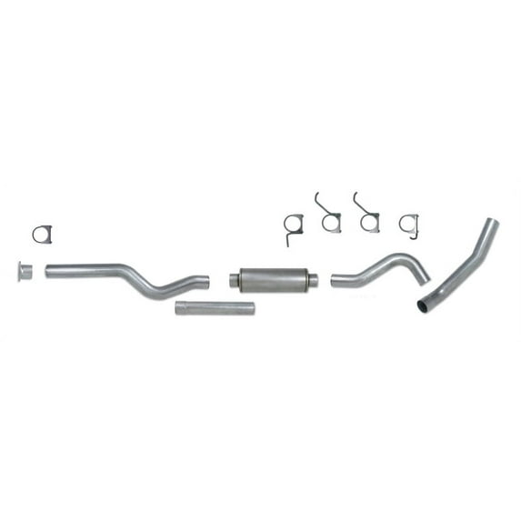 Diamond Eye 4in AL TURBO BACK SGL DUMP OUT 94-02 DODGE NO MFLR INCLUDING TIP Fits select: 2001-2005 CHEVROLET SILVERADO, 2001-2005 GMC SIERRA