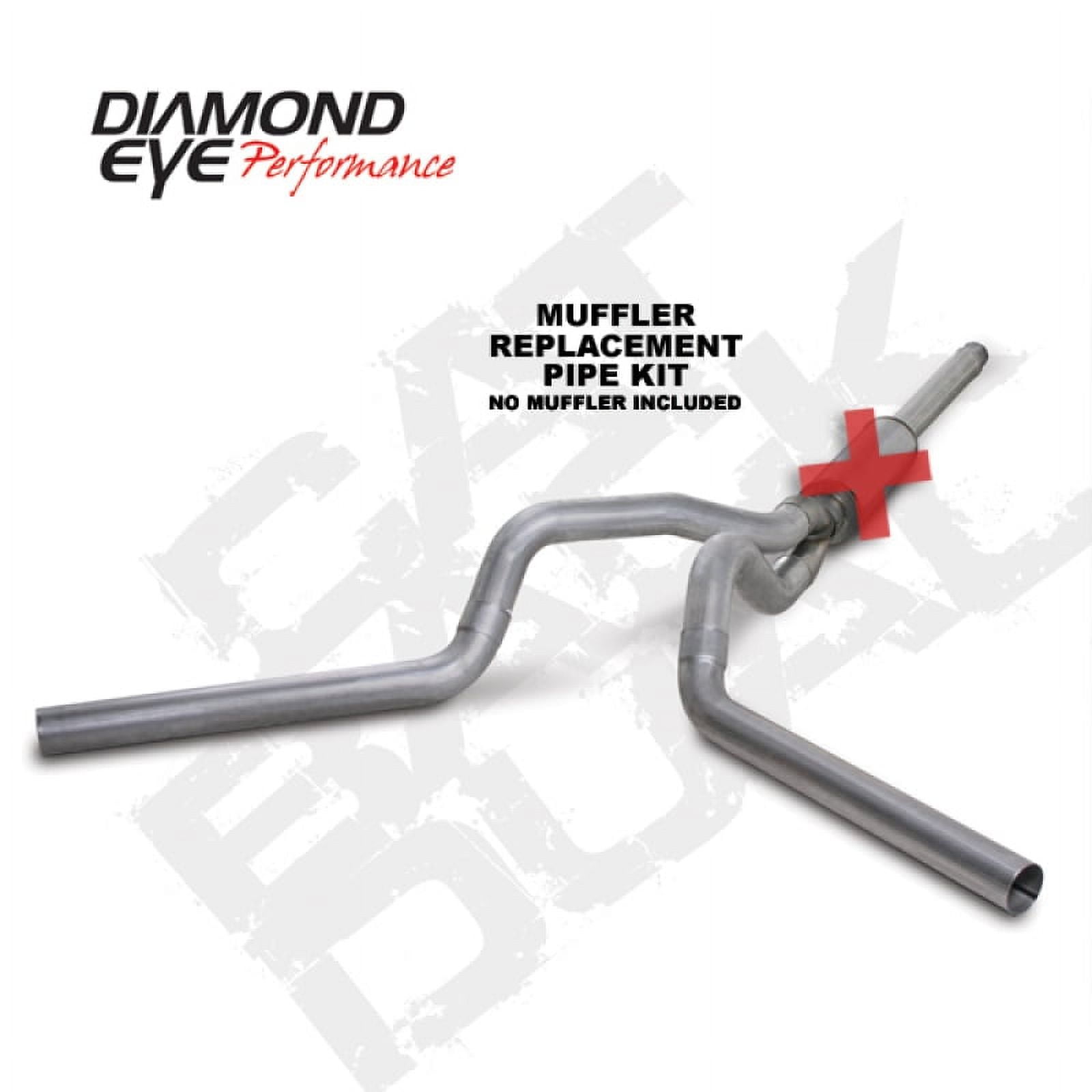 Diamond Eye KIT 4in TB MFLR RPLCMENT PIPE SGL AL: 89-93 DODGE CUMMINS 5.9L