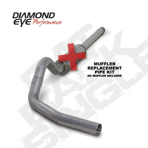 Diamond Eye KIT 4in CB MFLR RPLCMENT PIPE SGL AL: 94-97 FORD 7.3L F250/F350 PWRSTROKE Fits select: 1994-2002 DODGE RAM 2500, 1994-2002 DODGE RAM 3500