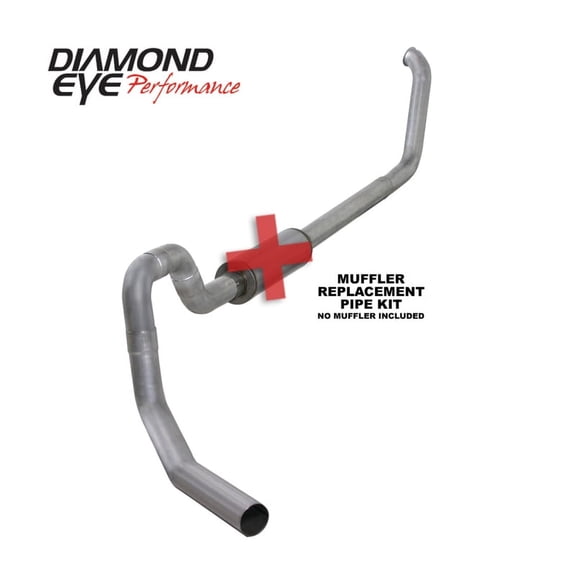 Diamond Eye KIT 4in TB MFLR RPLCMENT PIPE SGL AL: 01-02 FORD 7.3L EXCURSION NFS W/ CARB EQUIV STDS Fits select: 2004-2007 DODGE RAM 2500, 2004-2007 DODGE RAM 3500