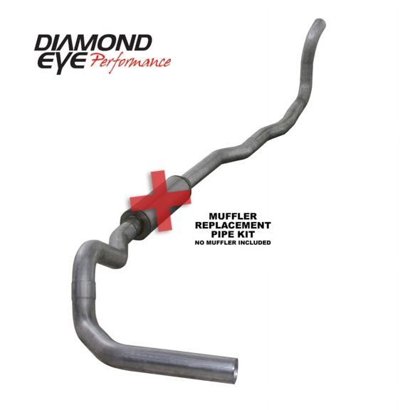 Diamond Eye KIT 4in TB MFLR RPLCMENT PIPE SGL AL: 89-93 DODGE CUMMINS 5.9L Fits select: 2007-2010 NISSAN TITAN