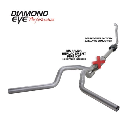 Diamond Eye KIT 4in TB MFLR RPLCMENT PIPEDUALALUM94-97 5 7 3L F250/F350 PWRSTROKE NFS Fits select: 1994-2002 DODGE RAM 2500, 1994-2002 DODGE RAM 3500