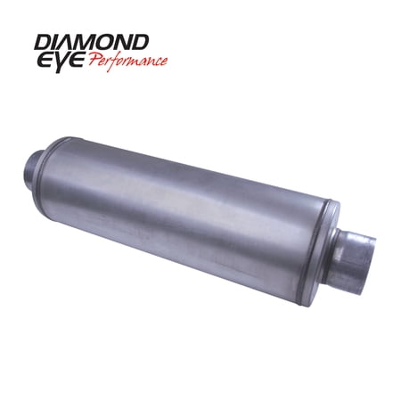 Diamond Eye Exhaust Tip, 5" - 6" x 12" Logo Embossed, Black Angle Cut Single Wall Rolled Edge