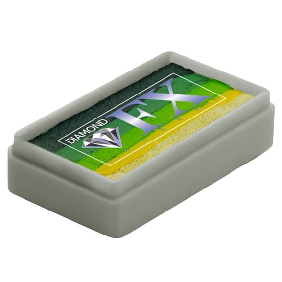 Diamond FX 1 Stroke Split Cake- Spring (RS30-104), Professional Quality Face Painting Rainbow Cakes, Water Activated Face Paint, 1 oz/28 gm