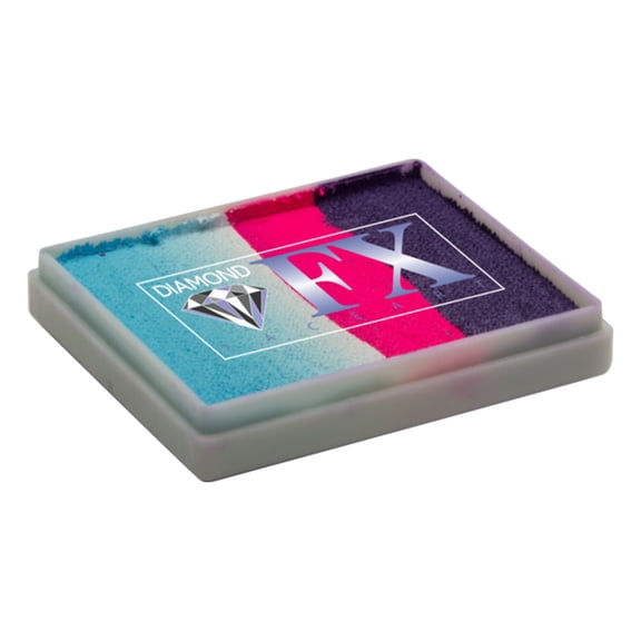 Diamond FX Split Cake  - Double Dutch RS50-94, Professional Quality Face Painting Rainbow Cakes, Water Activated Face Paint, 1.76 oz/50 gm
