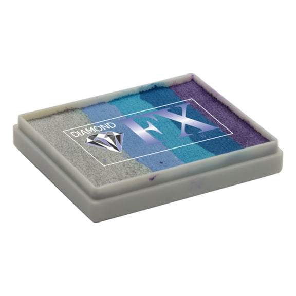 Diamond FX Split Cake - Sky Nights RS50-75, Professional Quality Face Painting Rainbow Cakes, Water Activated Face Paint, 1.76 oz/50 gm