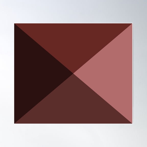 Diamond Facet Pattern Viii Poster Wall Art, Modern Wall Decor For Living Room Bedroom, 12x18 UNFRAMED